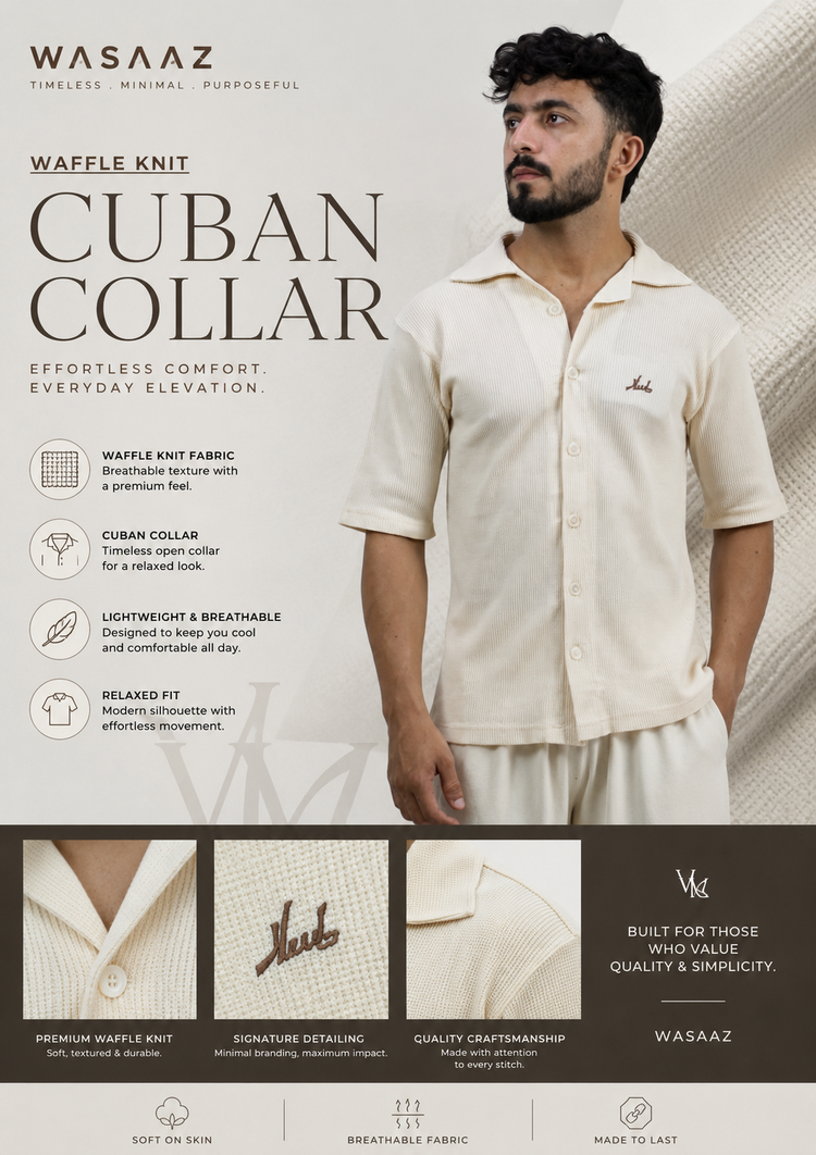 waffle knit polo