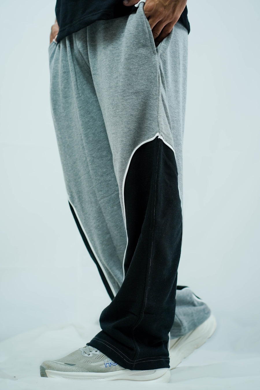 Paneling Baggy Trousers
